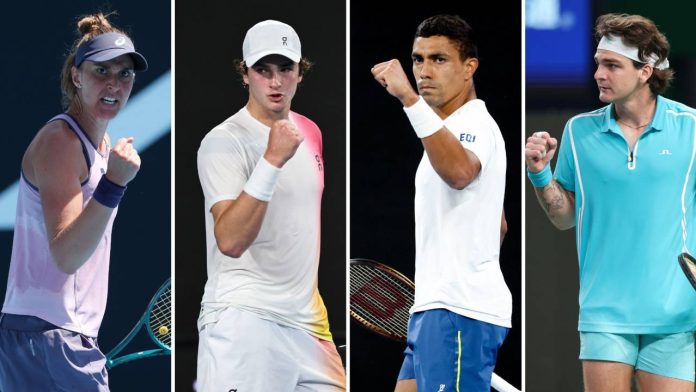 Bia Haddad, João Fonseca. Thiago Monteiro e Thiago Wild