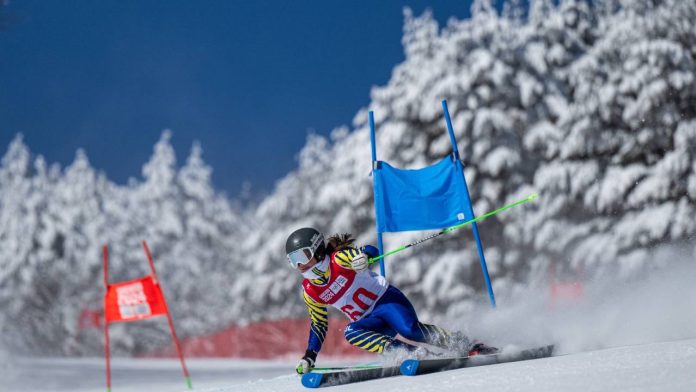 Alice Padilha na prova do slalom gigante em Gangwon 2024 - Foto: International Olympic Committee / Jonathan Nackstrand